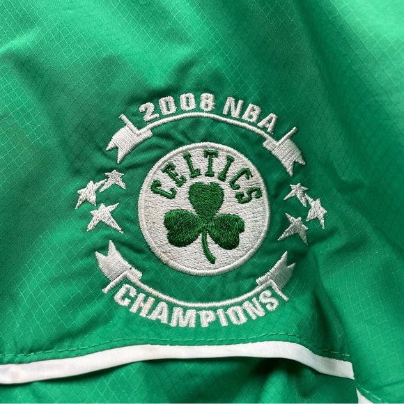 NBA Boston Celtics 2008 Champions Antigua Sweatshirt Windbreaker Men XL Green - Picture 6 of 11